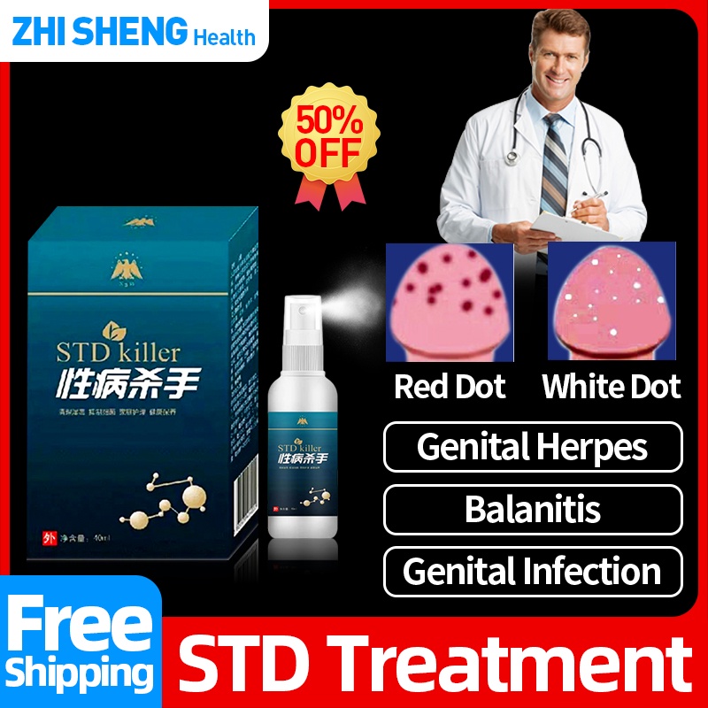 Std Treatment Spray Cures Genital Herpes Balanitis Gonorrhea Syphilis Herbal Medicine Relieve 8057