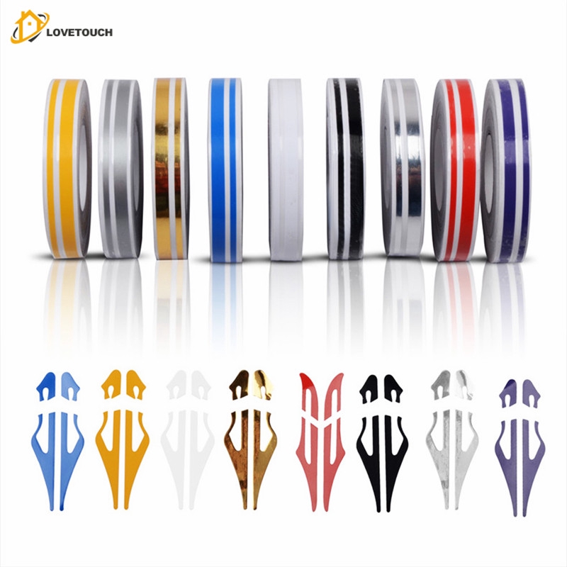 TU|9.8m x 12mm Car Body Decal Striping Double Line Tape Vinyl Sticker ...