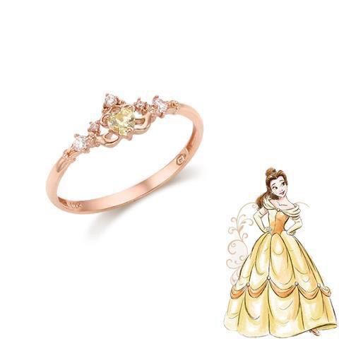 New lloyd Disney Princess s925 sterling silver Cinderella girl crown ring opening adjustable