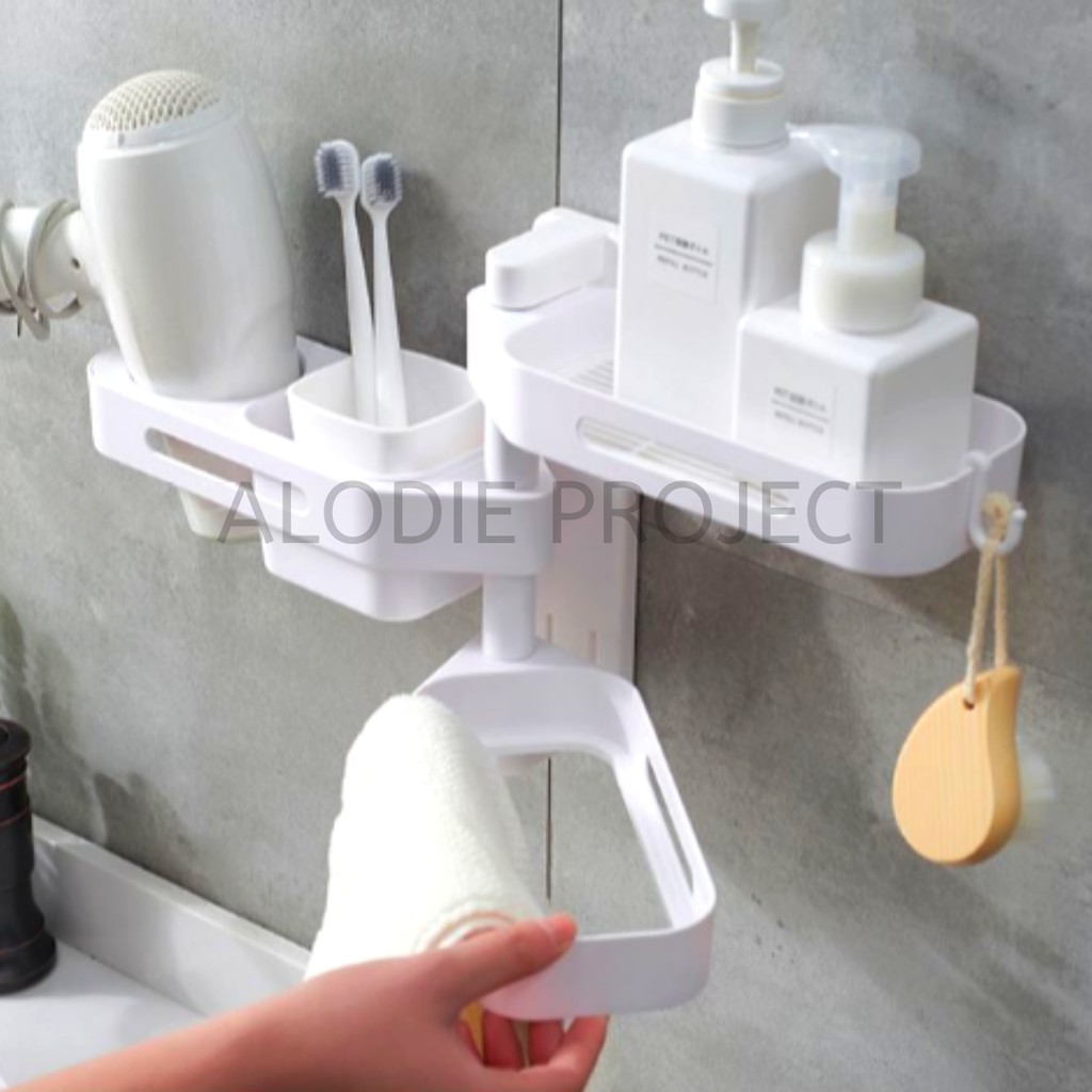 Versatile Wall Hanger Rack Multifunctional Bathroom Shelves Wall ...