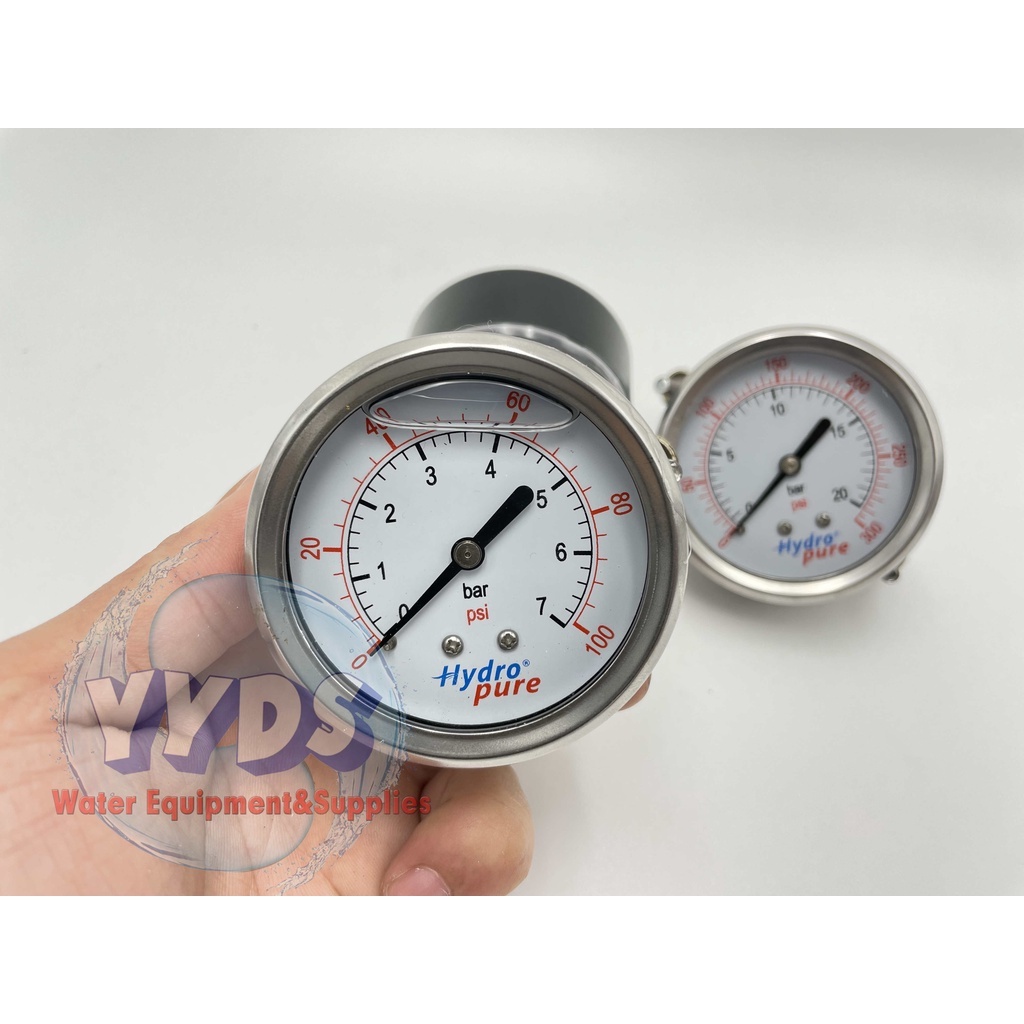 Water/oil Pressure Gauge 0100psi Water Pressure Gauge/Oil filled