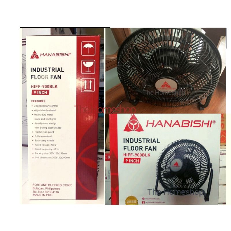 HANABISHI INDUSTRIAL FLOOR FAN/ DESK FAN BLACK HIFF900B Shopee