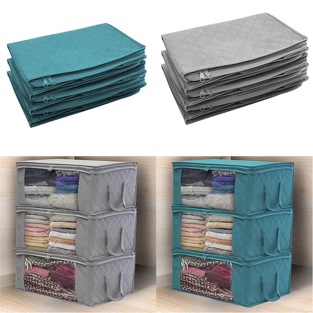 1pc Large Capacity Storage Bags Non-woven Folding Storage Box