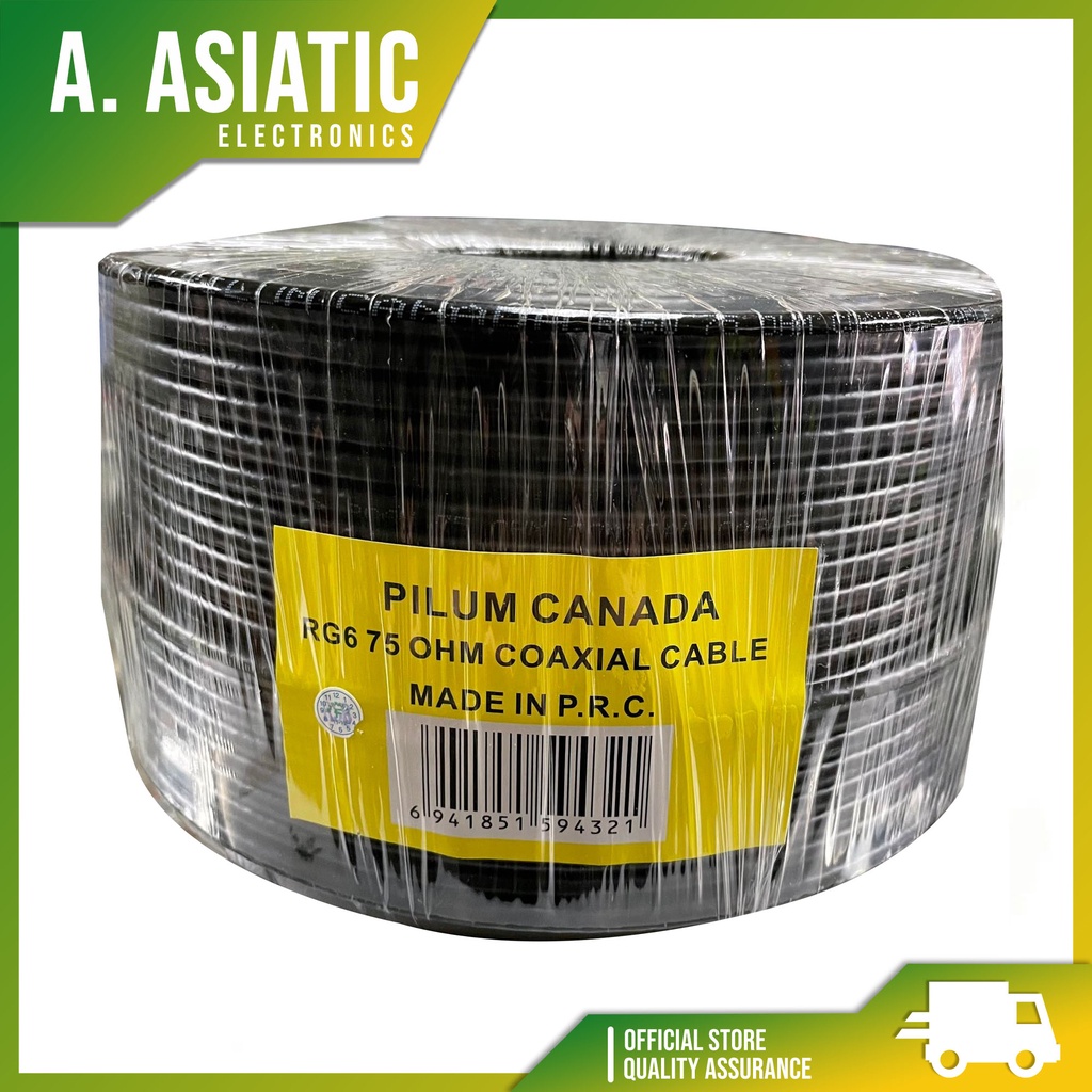 RG6 75 ohm Coaxial Cable Pilum Canada (130 meters/1 roll) | Shopee ...