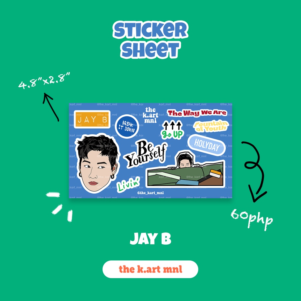 JAY B BE YOURSELF Ver. - MINI STICKER SHEET | Shopee Philippines