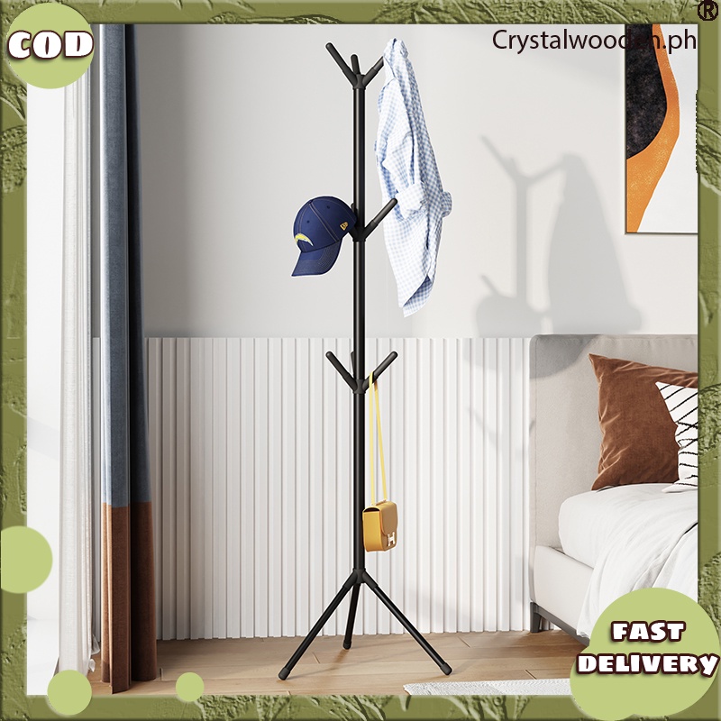 COD 9 Hooks Bag Rack Stand Multi-Hook Metal Coat Hat Rack Tree Stand ...