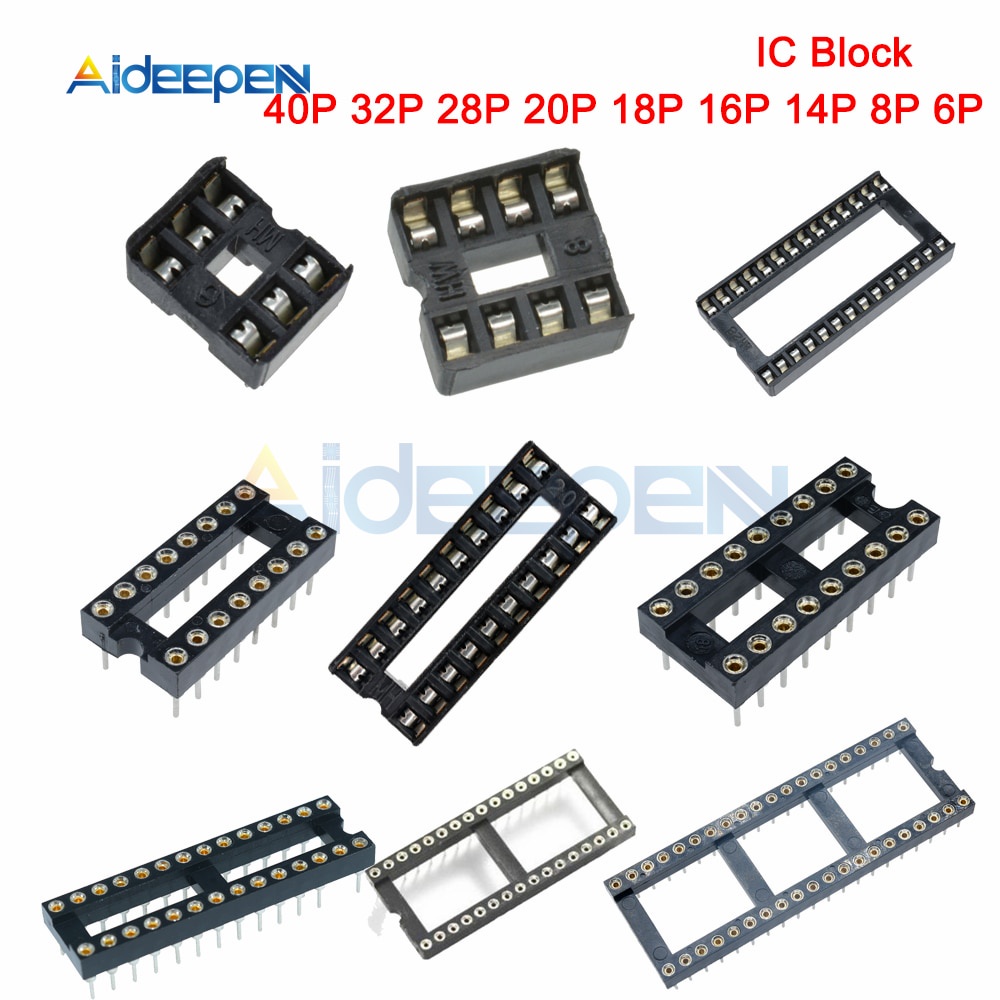 10Pcs 40P 32P 28P 20P 18P 16P 14P 8P 6P IC Block Holder DIP8 DIP14 ...