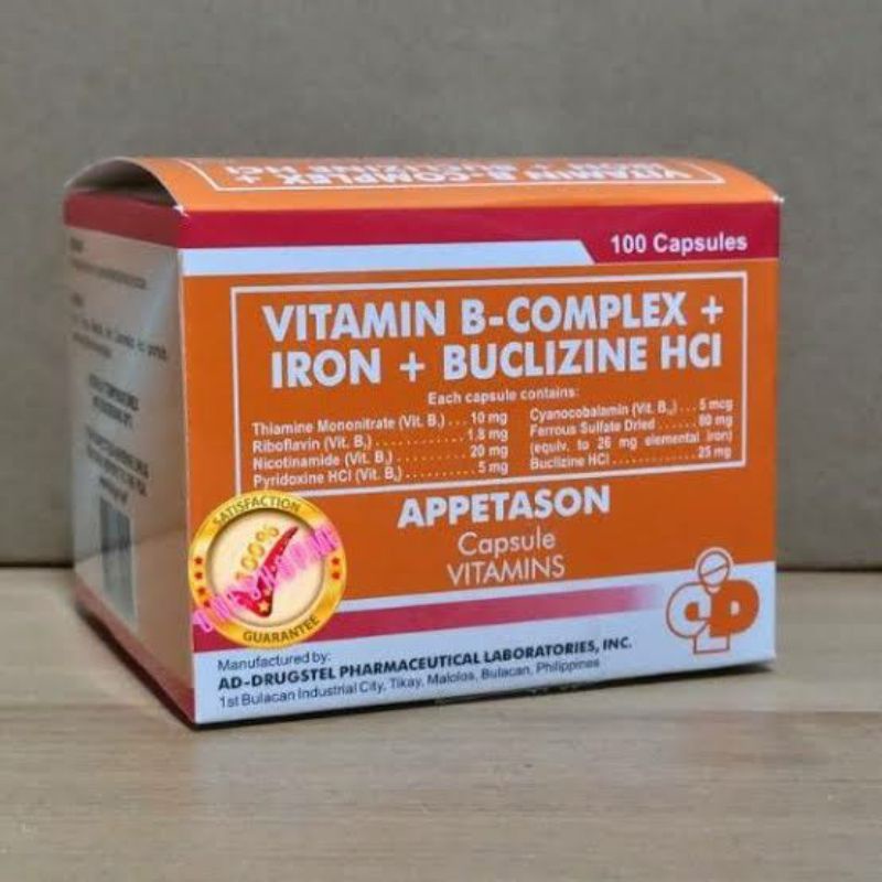 Appetasone/Appetrex caps Vitamins pampataba (30's/pack) Shopee