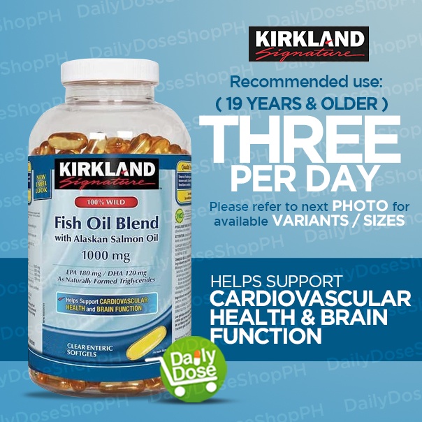 Kirkland Wild Fish Oil Blend Softgels Shopee Philippines