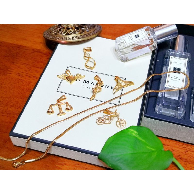 stainless steel gold Winged Heart Motorcycle Libra Mermaid Tail Rose Infinity.necklace pendant Shopee Philippines