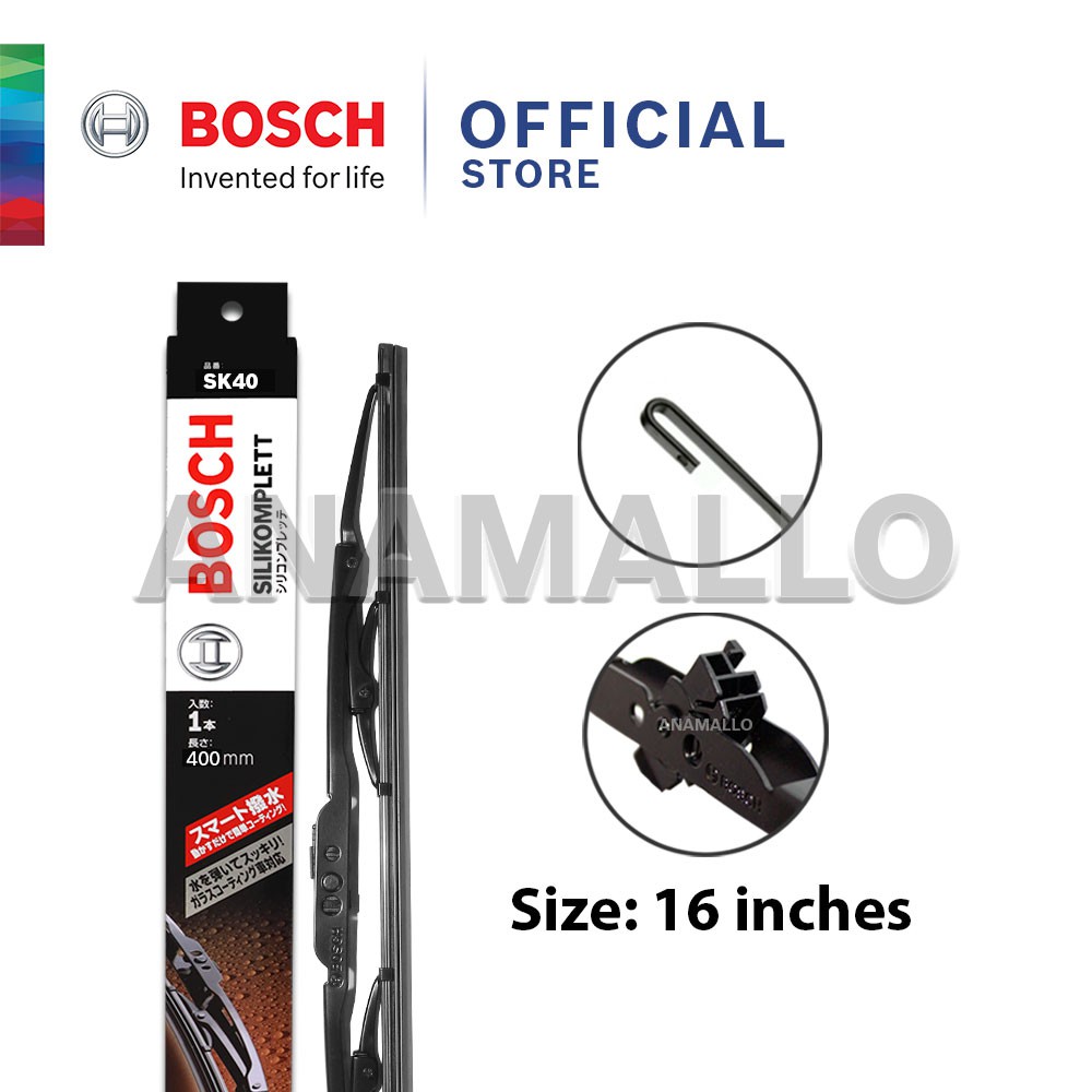 BOSCH SILICONE WIPER BLADE 16" Shopee Philippines