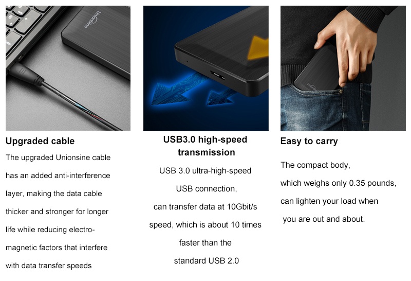 Walram 1TB Portable External Hard Drive 250GB 320GB 500GB Ultra Slim ...