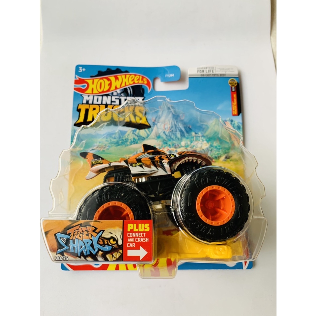 Hotwheels HOT WHEELS MONSTER TRUCKS TRUCK TIGER SHARK SHARK ORANGE ...