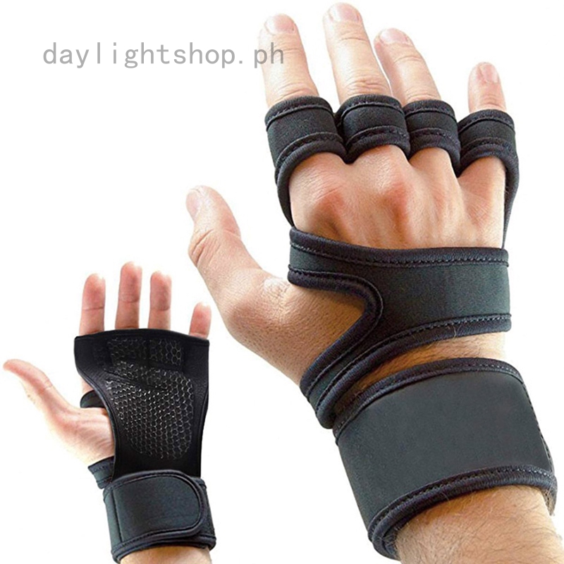 1 pair Gym Weight Lifting Gloves sport Exercise Non Slip Breathable Half Finger Training Gloves Shopee Philippines