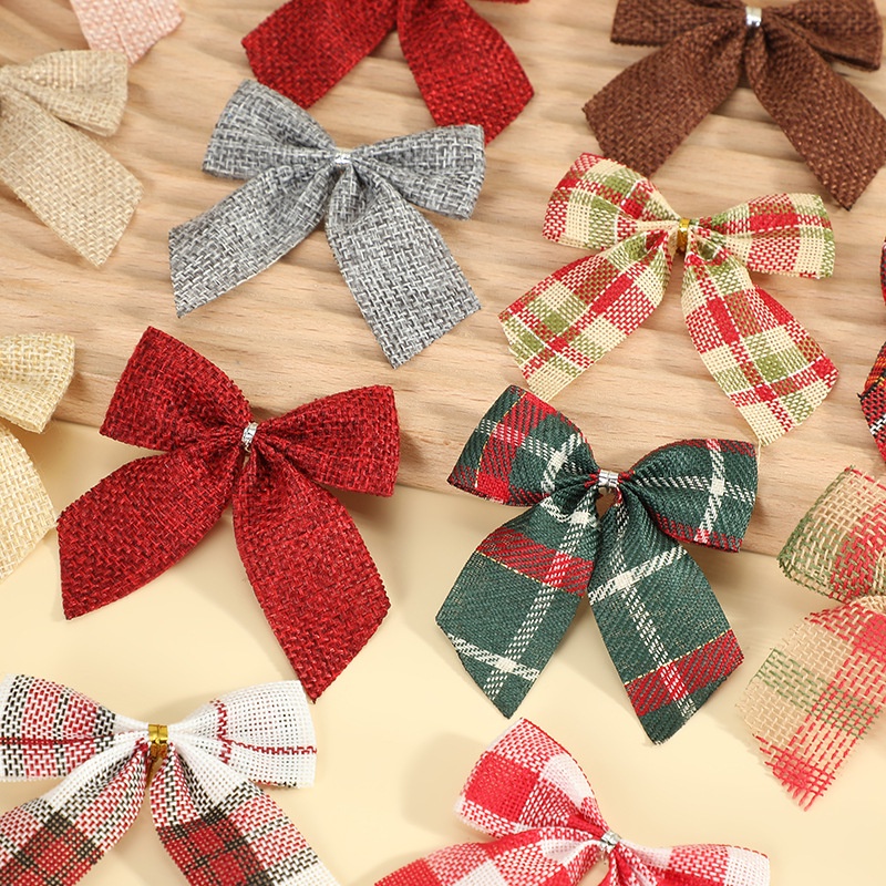 (5pcs)Christmas Bow Christmas Ribbons Red Black Green Brown Christmas