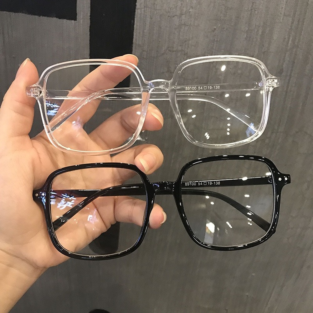 READY STOCK Square Oversized Korean Square Big Frame Eyeglasses Women Men Shopee Philippines