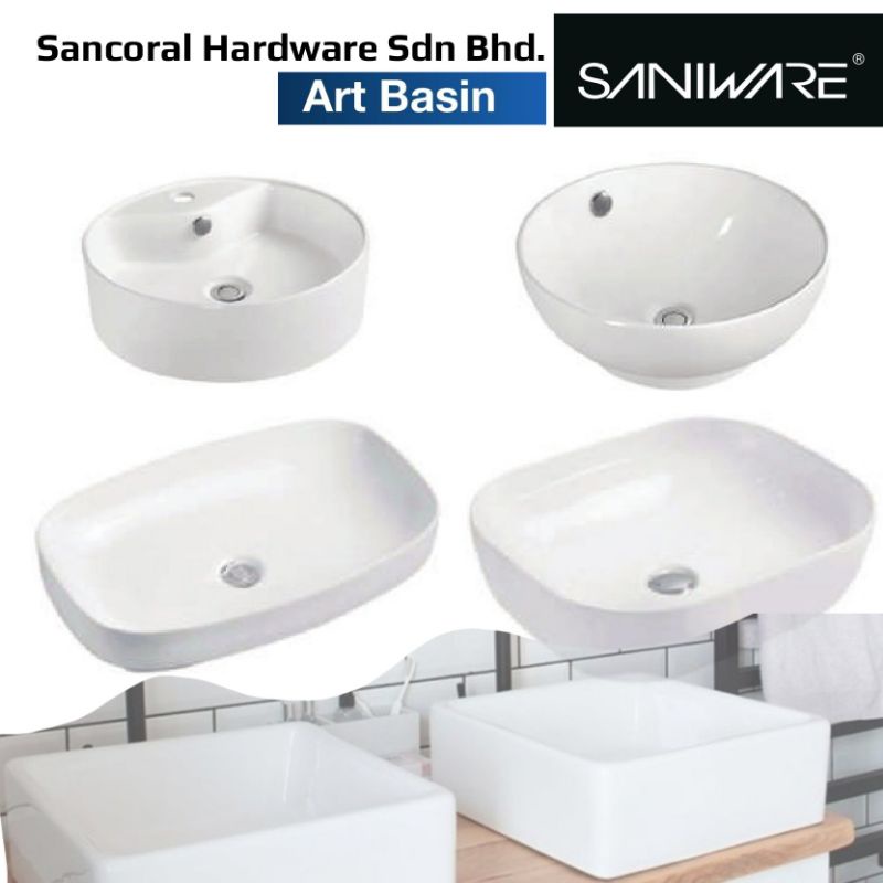 ART BASIN COUNTER BASIN SINGKI WASH HAND BASIN BATH ROOM BASIN CUCI ...