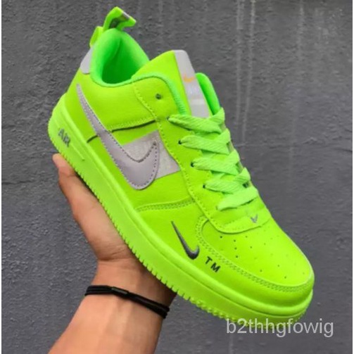 new casual non slip neon green sports running shoes for women