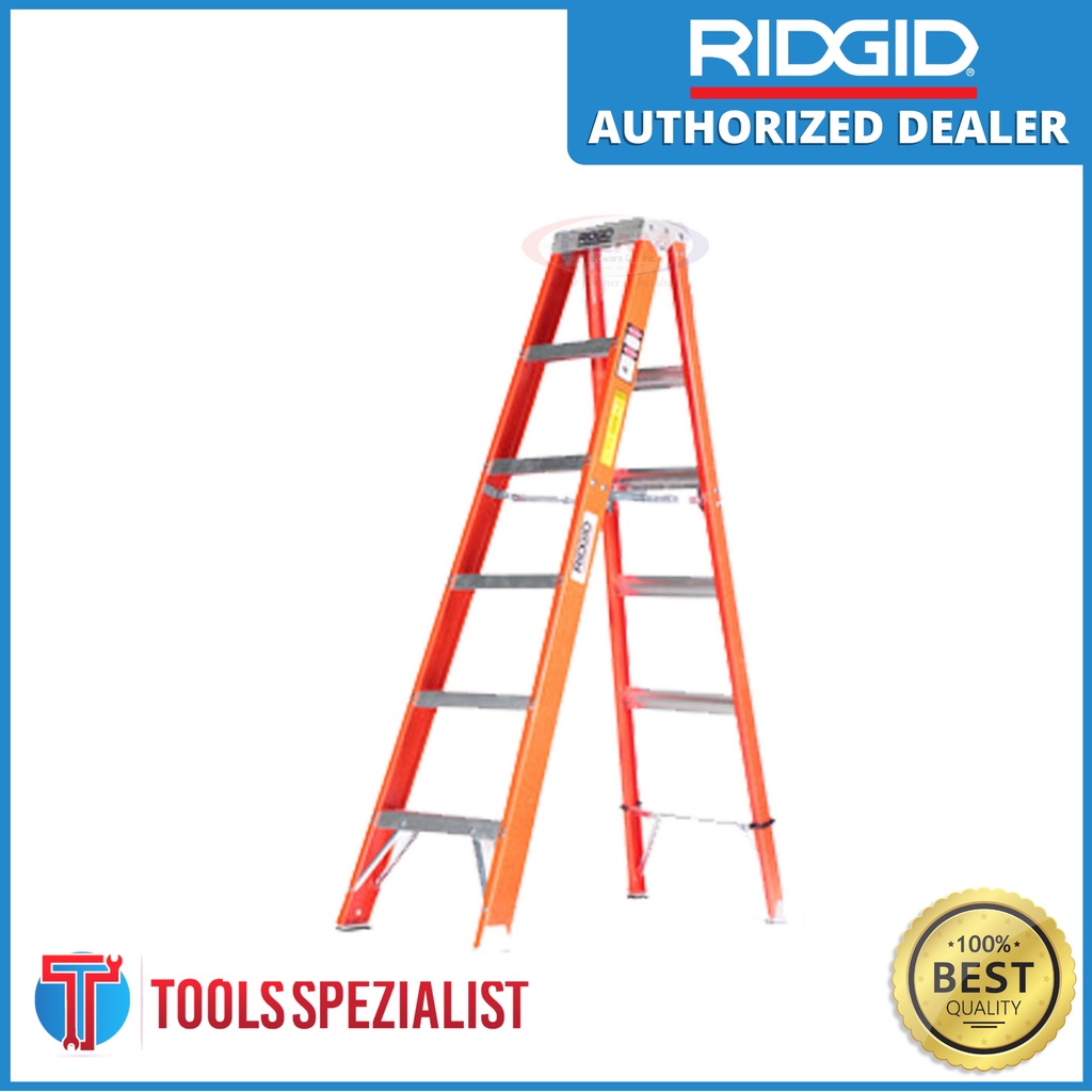 Ridgid Fiberglass Step/AType Ladder Orange 8FT Shopee Philippines