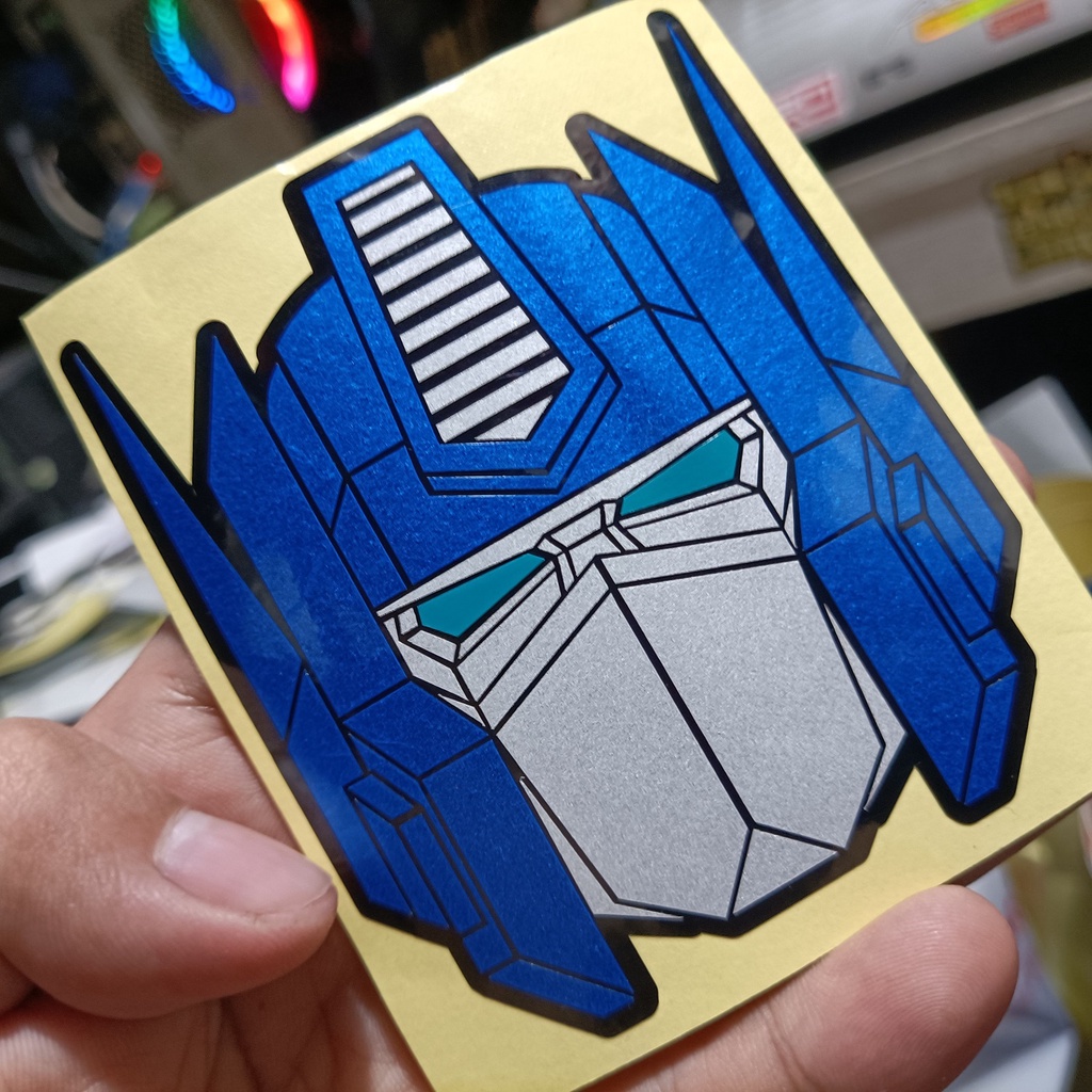 Reflective Optimus Prime Head Autobots Sticker Decals | Shopee Philippines