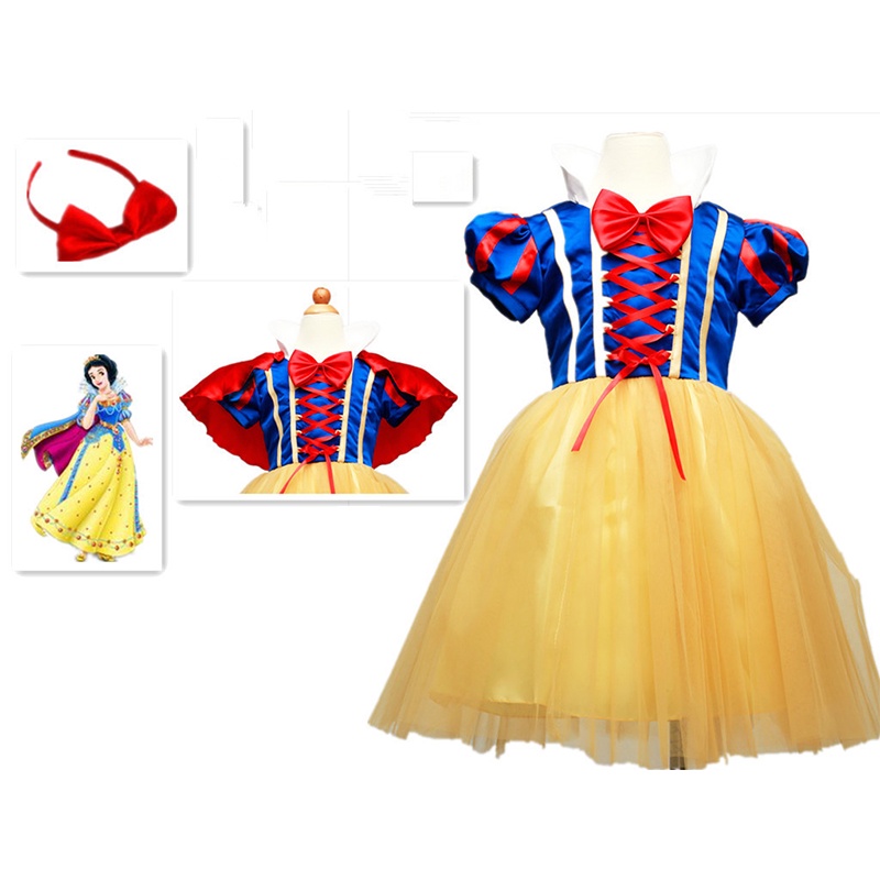 Ocs-Girls Princess Costume, Self Tie Patchwork Tutu Tulle Dress + Red ...