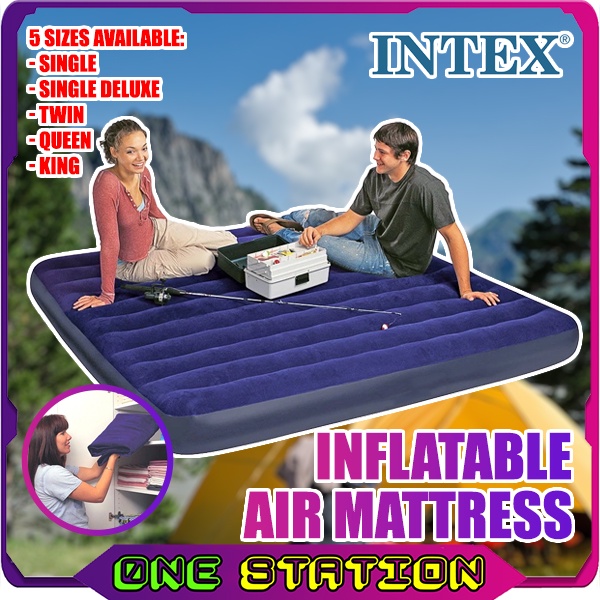 INTEX 5 Sizes 25cm Extra Thick Dura Beam Standard Inflatable Air Bed