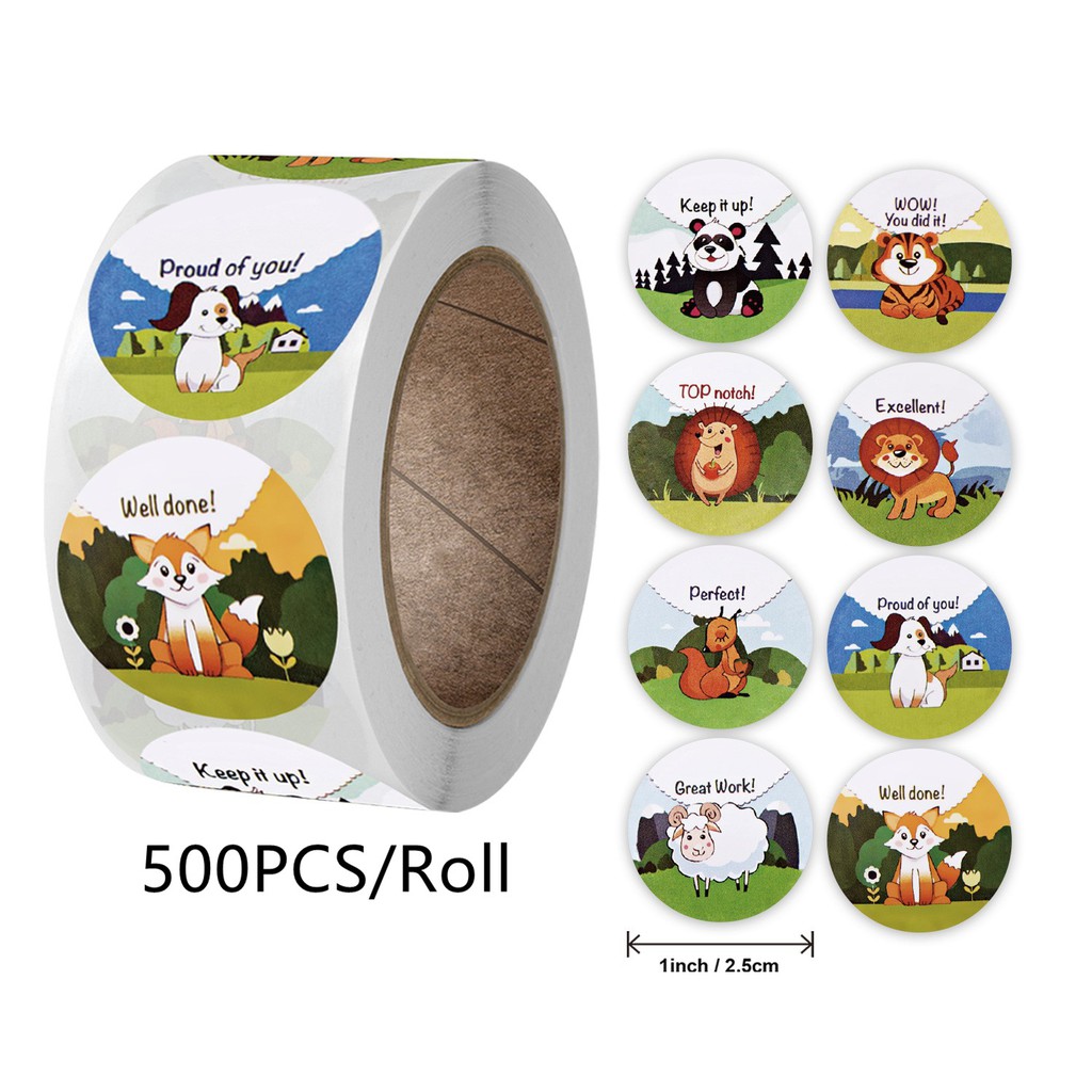 16 Types Reward Stickers Encourage Labels Roll for Kids Motivational ...
