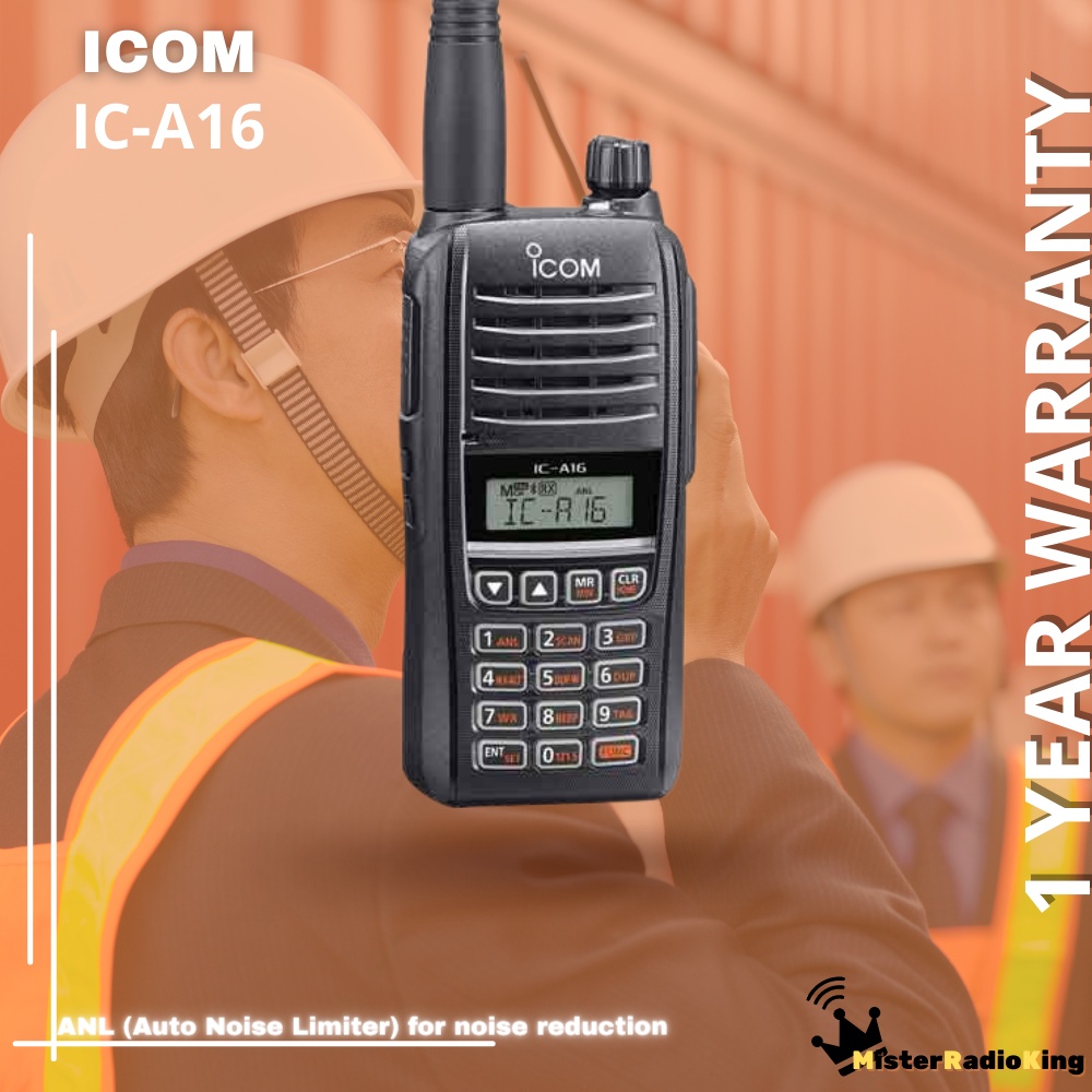 A16 VHF COM Aviation Handheld TwoWay Radio 1 Year Warranty