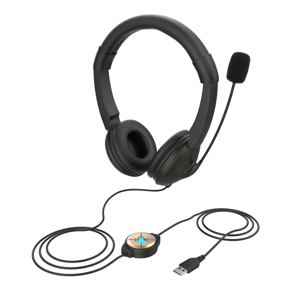Hot Sale] USB Wired Headset with Noise Cancelling Microphone On