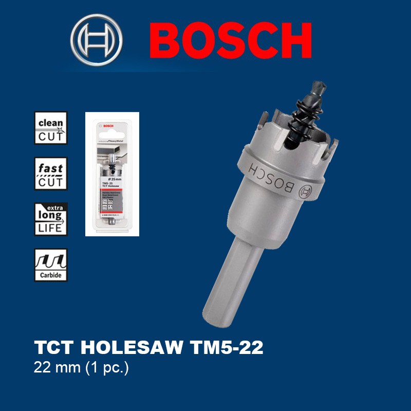 Bosch 2608594011 TCT Holesaw TM5-22 (22 mm) | Shopee Philippines
