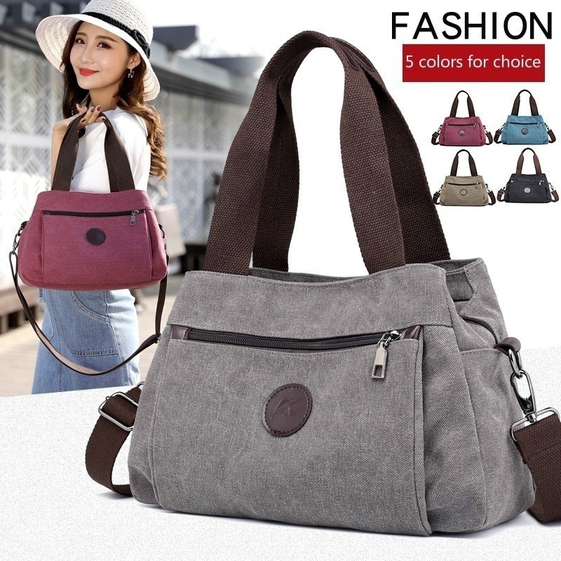 Canvas shoulder bag best sale