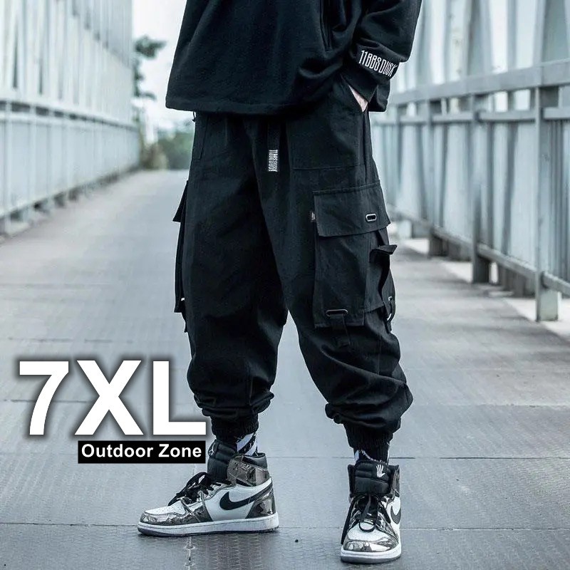 Big Size 7xl Hip Hop Streetwear Cargo Pant Men Oversize Pants