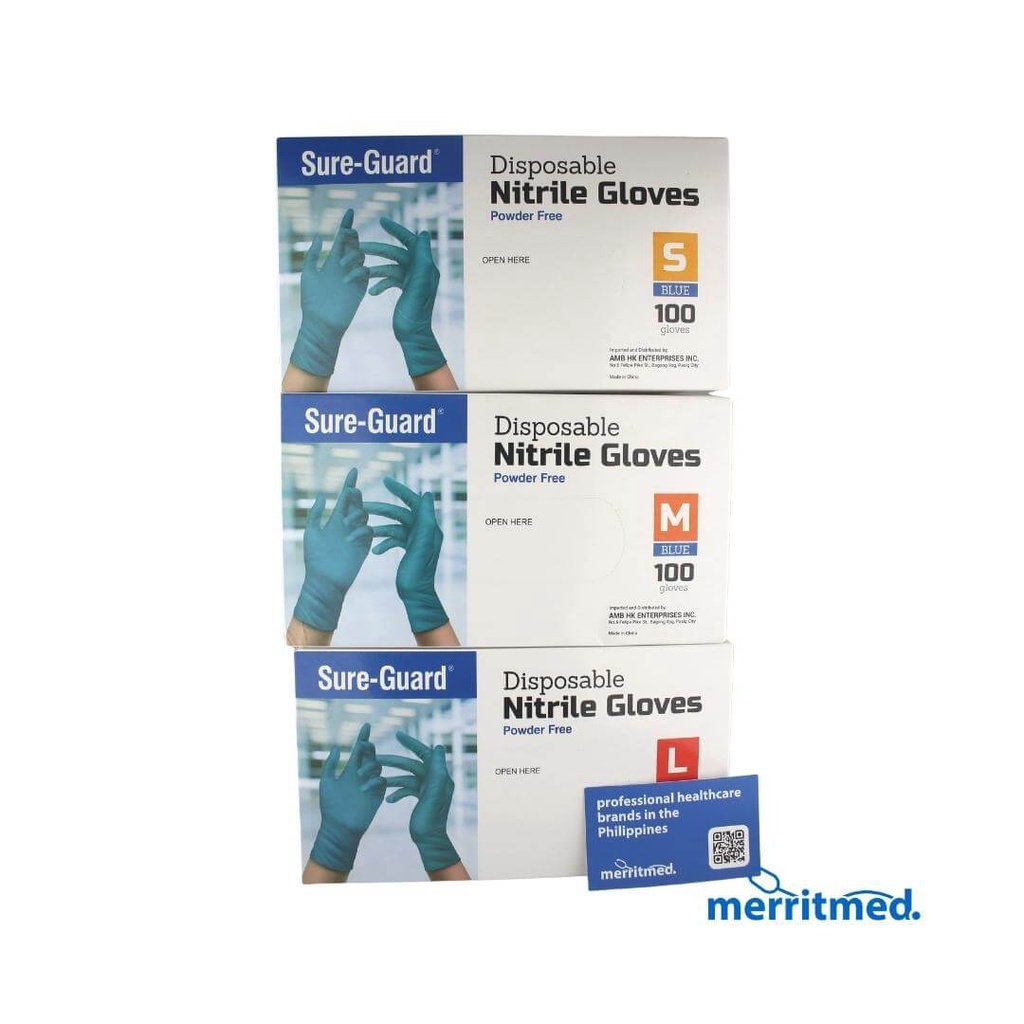 Sure-Guard Disposable Nitrile Gloves | Shopee Philippines