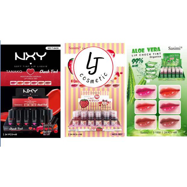 24 pcs lip tint set Korean Tint Water Candy Tint Cheek And Lip Tint