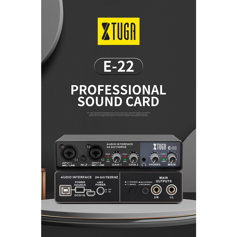 XTUGA E22 Professional Audio Interface Shopee Philippines