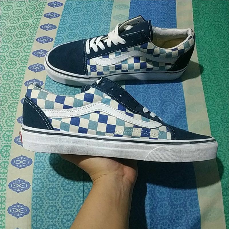 Blue topaz shop checkered vans