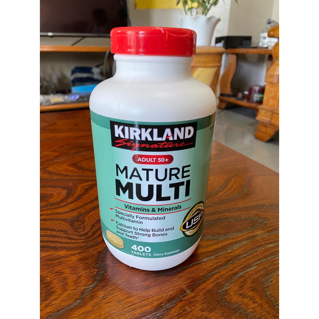 Kirkland Signature Adult 50+ Mature Multi Vitamins & Minerals, 400 Tablets Shopee Philippines