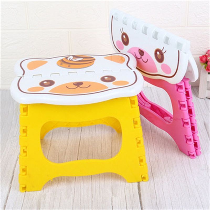 portable and foldable kiddie step stool chair for kids bathroom bath