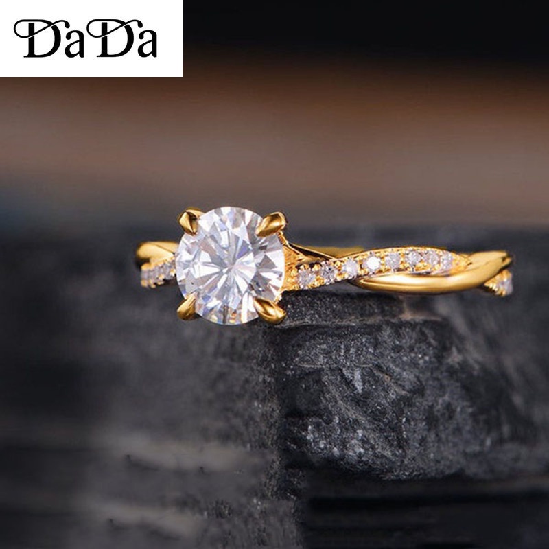 Gold Pawnshop Saudi Gold Original Intertwined Pattern Dot Diamond Ring ...