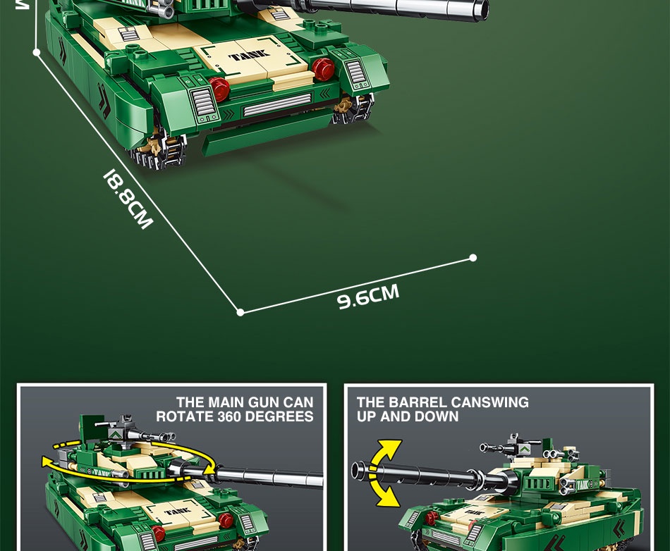 Military Series M1A1 /Leopard 2/Type 99/K2 Main Battle Tank Model ...