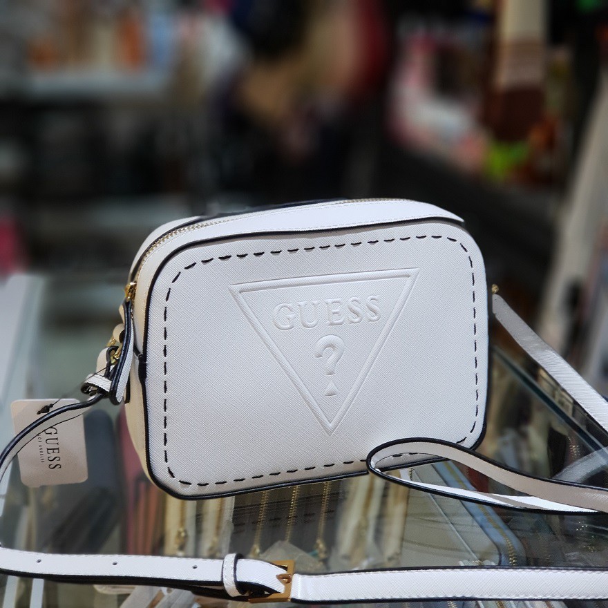 Baldwin Park GUESS Leather Crossbody Bag White Shopee Philippines