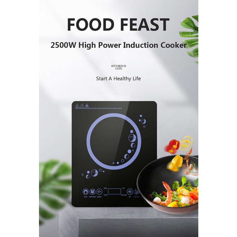 Induction Cooker Electric Stove Touch Screen Ultra Thin Cooker