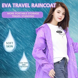 Youkk Adults Raincoat Waterproof Adjustable Protection Rain Coat Women Men  EVA Fishing Rainproof Rainwear Long Sleeve Hoodie Purple