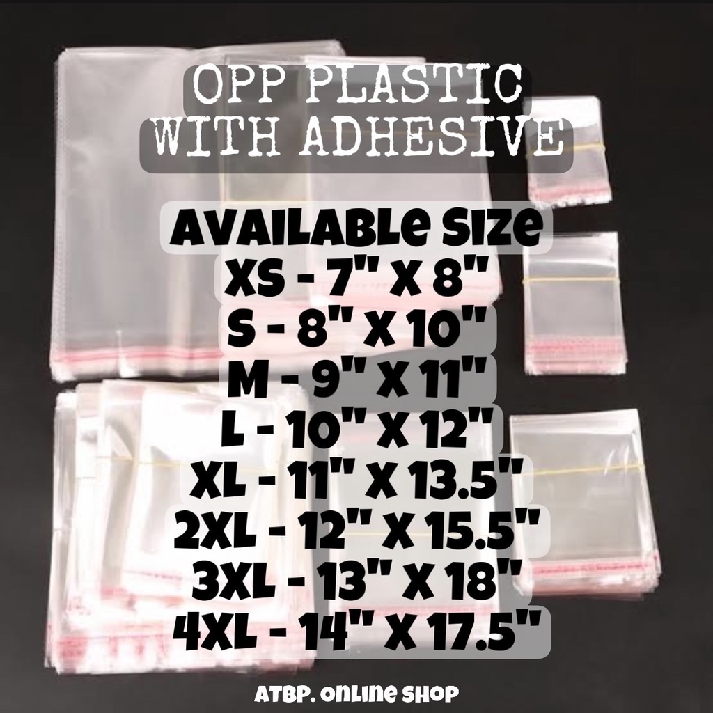 100 PCS. CLEAR OPP PLASTIC SELF ADHESIVE | PLASTIC WITH ADHESIVE ...