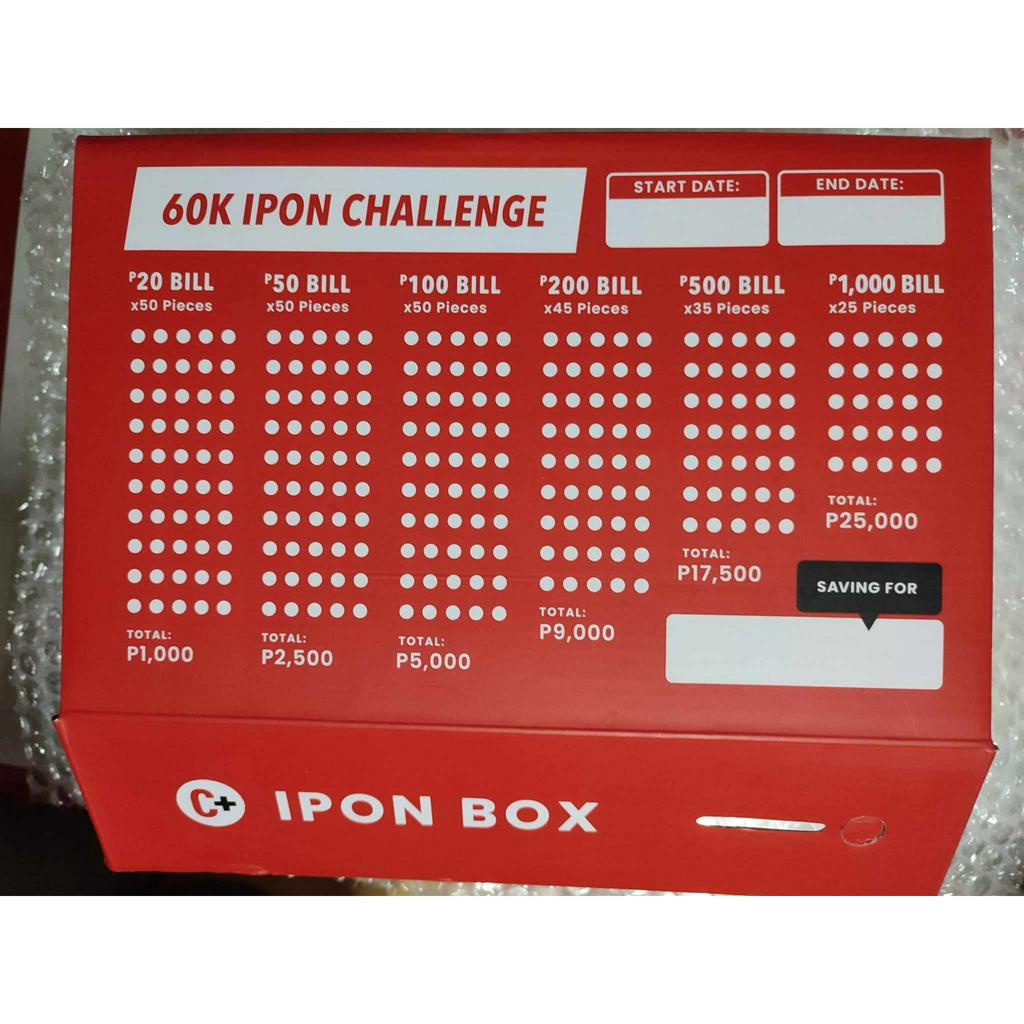 C+ IPON Box 60k Ipon Challenge by Chinkee Tan Savings Money Ipon