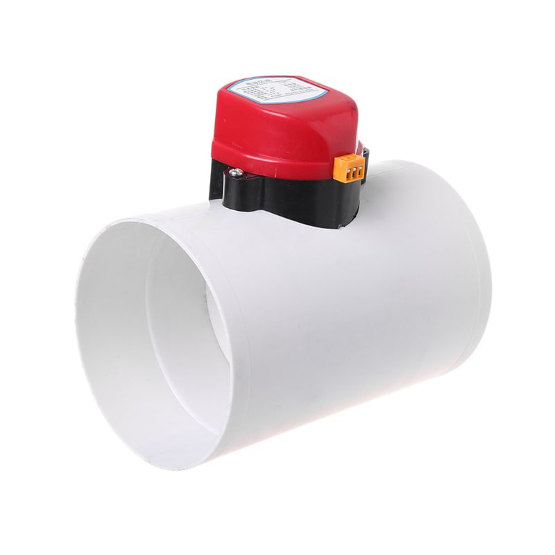 220V Plastic Electric Damper Check Valve 110mm Air Volume Control