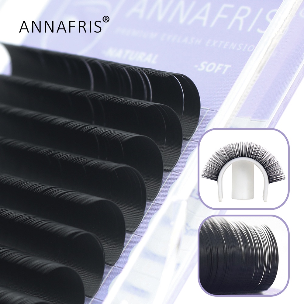 Annafris Eyelash Extension Dd Curl Individual Supplie Volume Faux Mink Lashes Natural Premium 6128