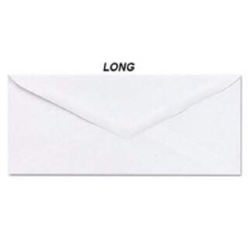 HS White mail envelope long / short 50 pcs in one pack | Shopee Philippines