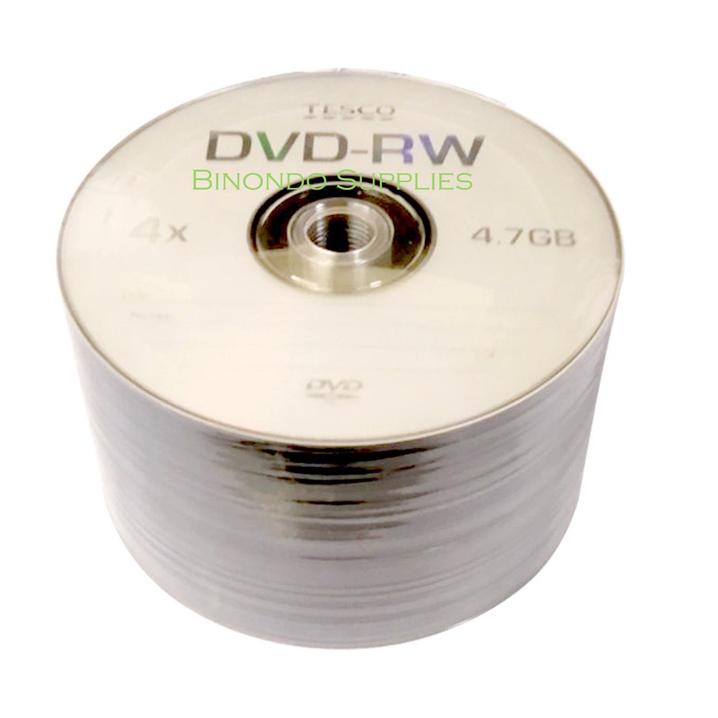 Tesco DVDRW DVD+RW 4.7GB 4x Blank DVD CD Rewritable 50 pieces Shopee