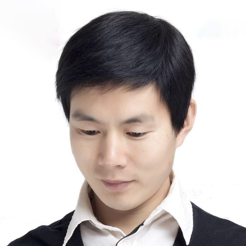 【ready Stock】Men Wig lifelike Bangs Men's Wig Full Wig Short Hair